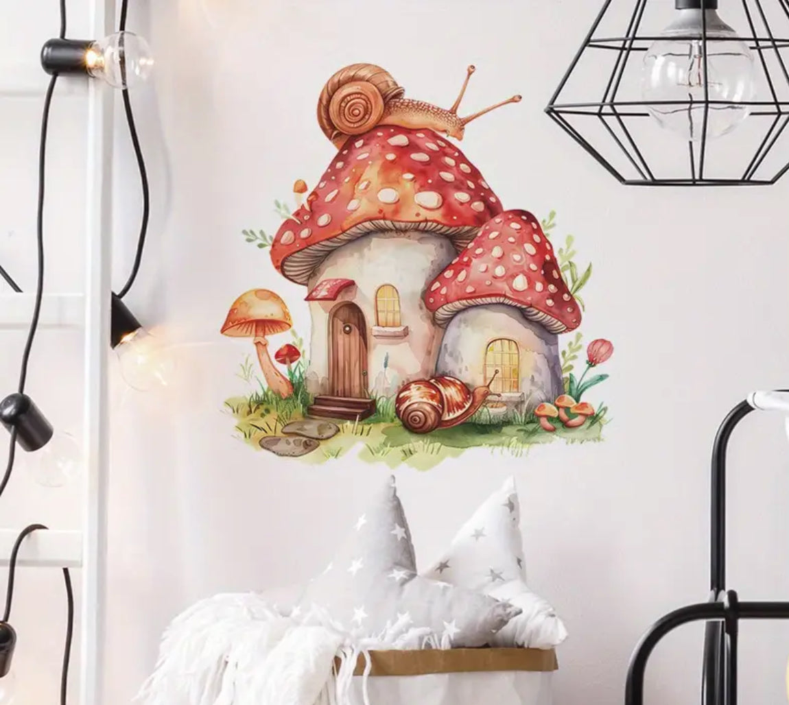Autocollant mural motif escargot