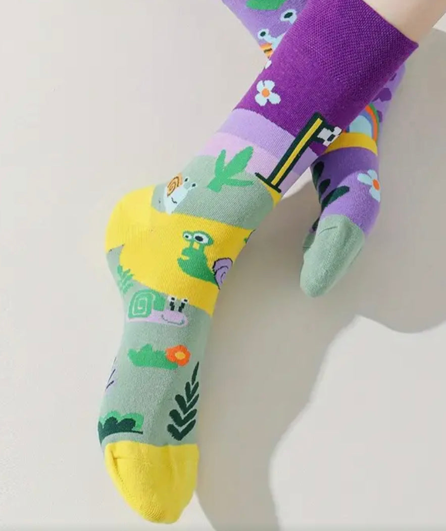 humorous snail socks of your choice
