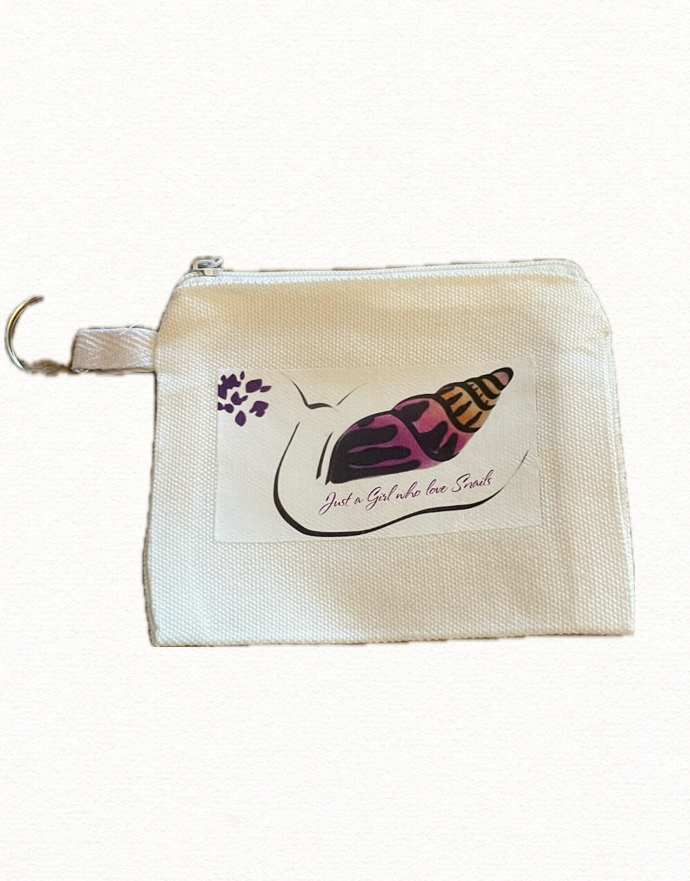 Porte-Monnaie 'Just a Girl who love snails"
