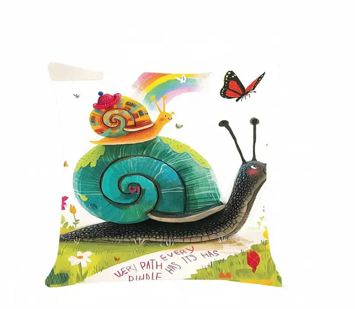 Snail cushion cover