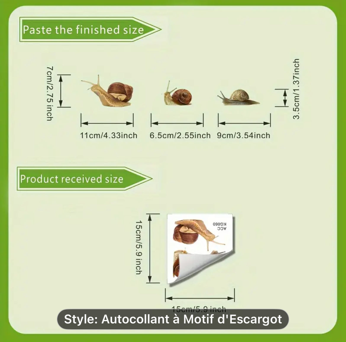 autocollant Escargot