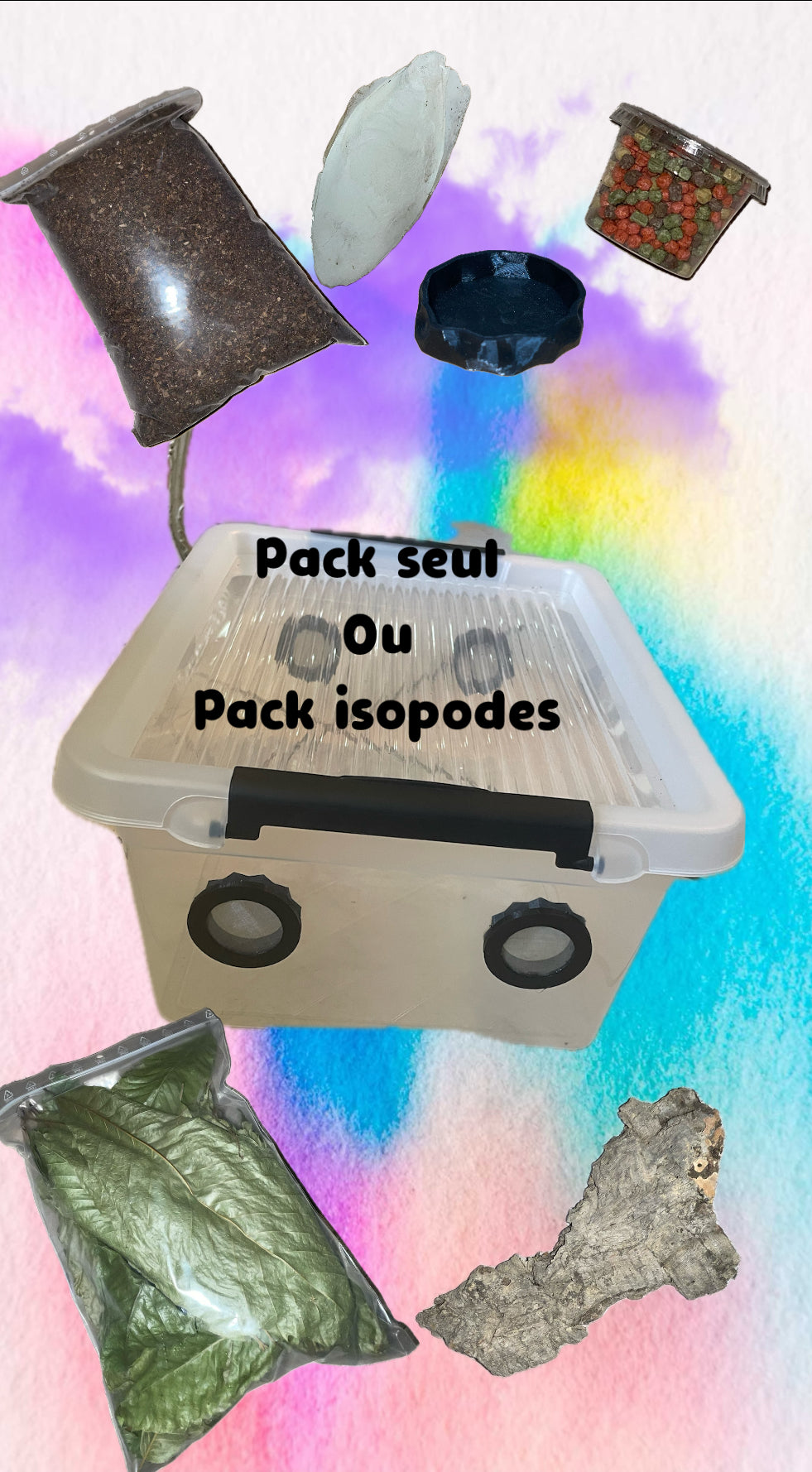 Les boites Pack cloportes / isopodes avec animaux compris