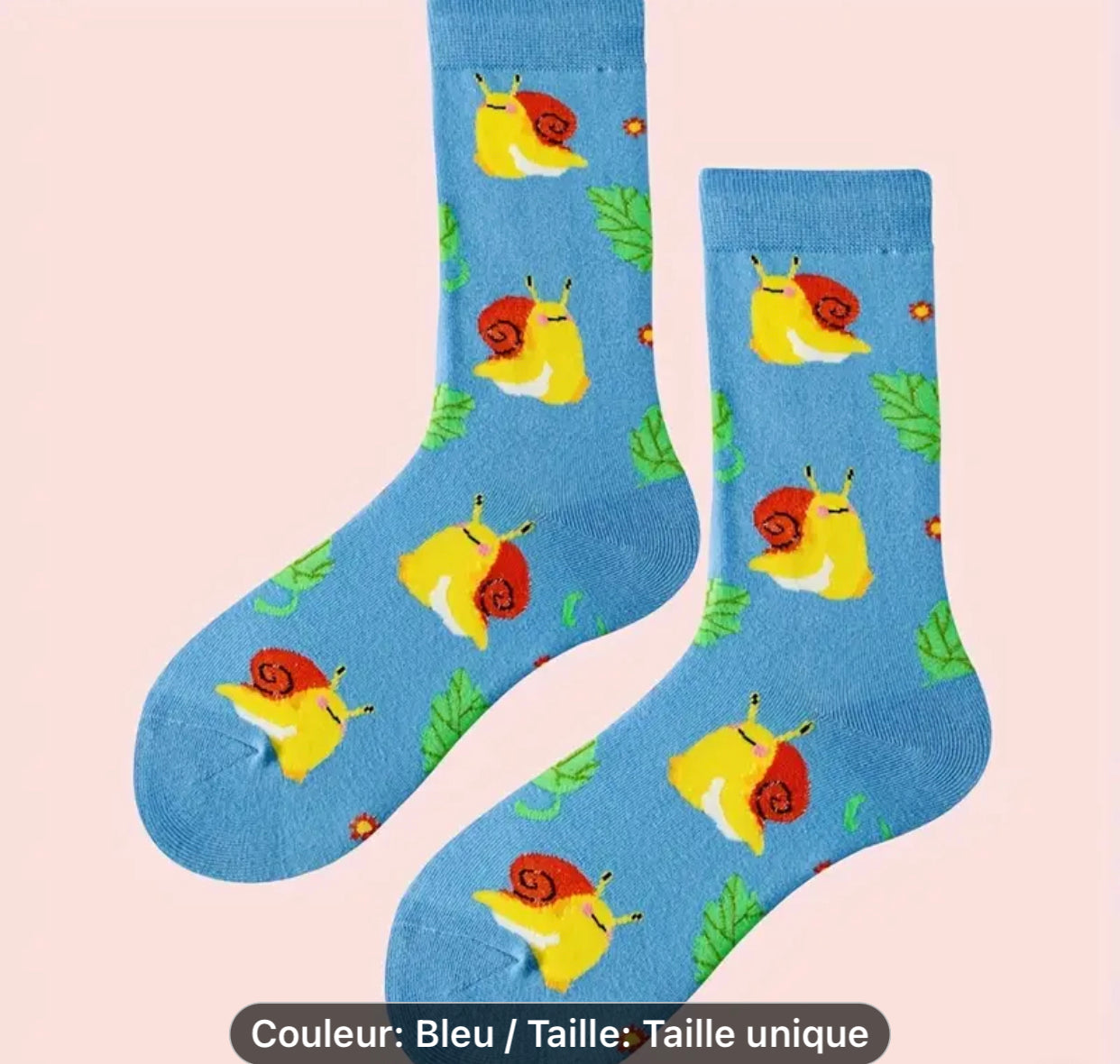 chaussettes humoristique escargot aux choix