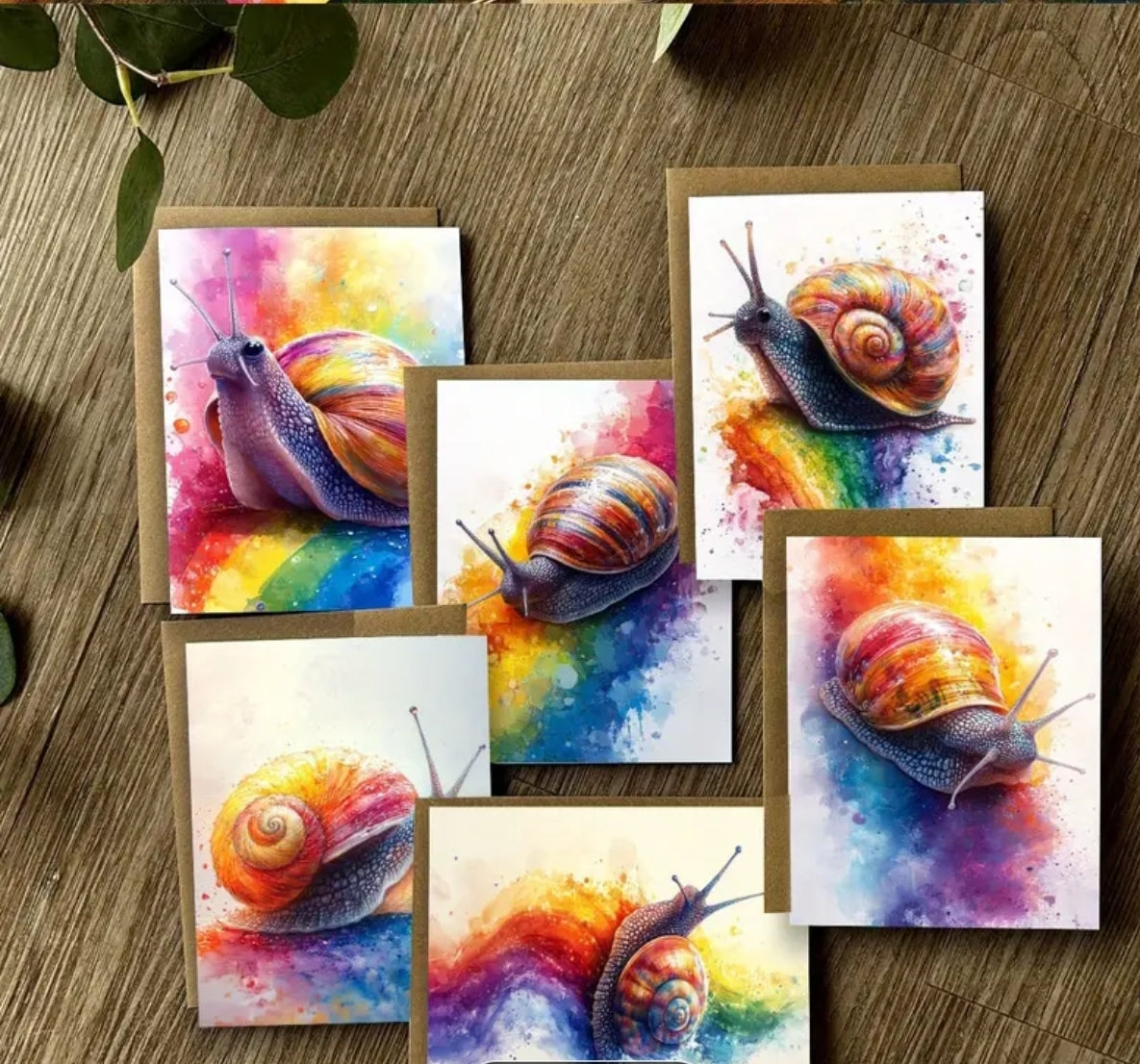 carte de voeux thème escargot