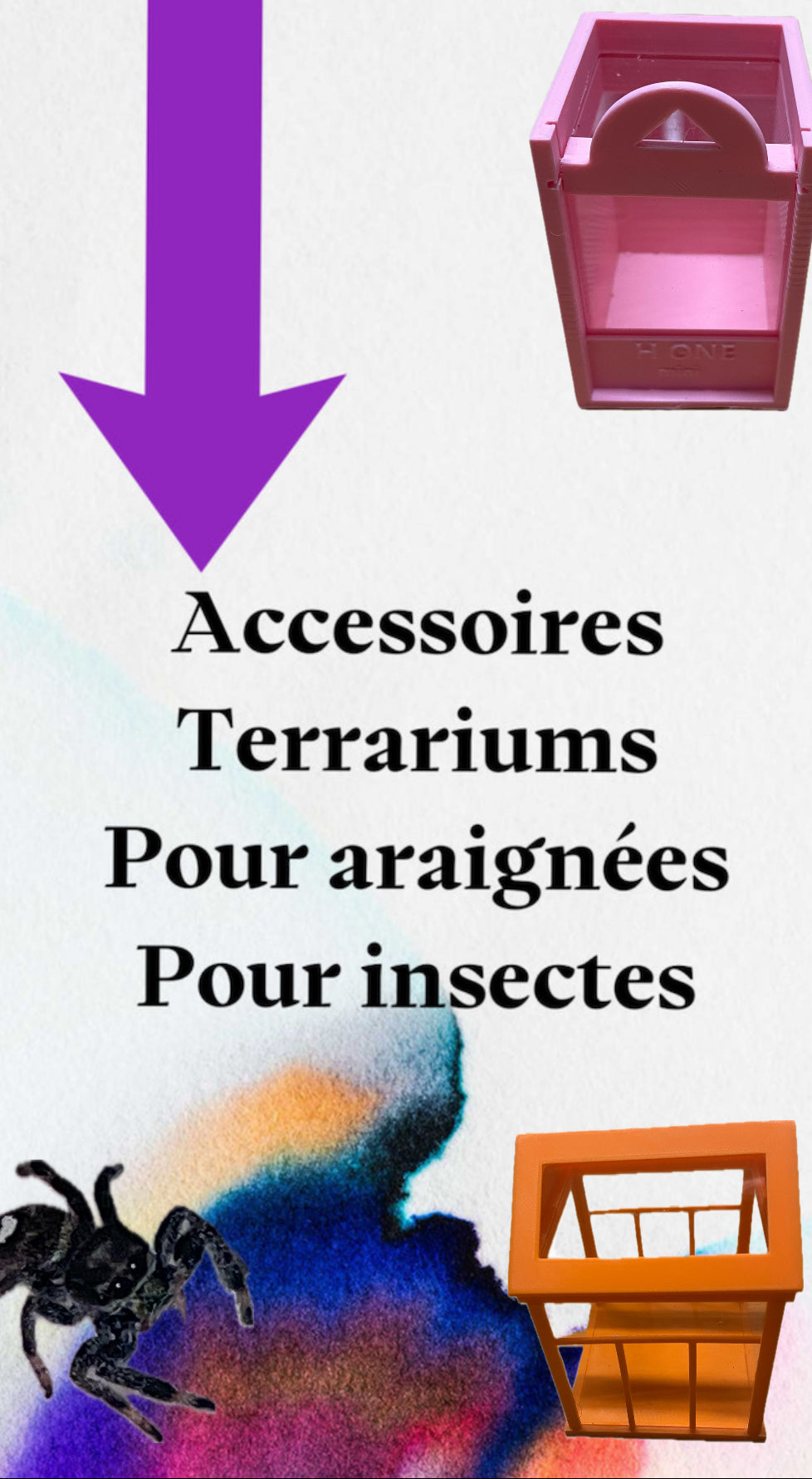 terrariums 3d et  décors pour araignées