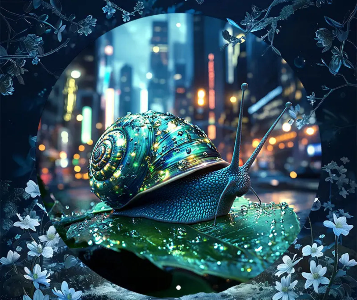 Декоративная круглая алюминиевая пластина модели Escargot на выбор.