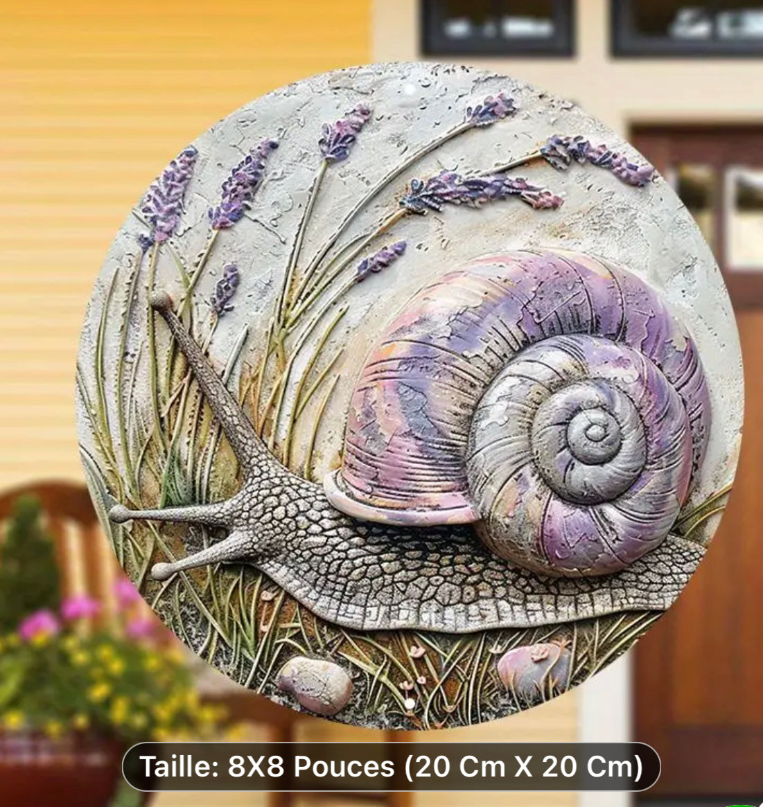 Декоративная круглая алюминиевая пластина модели Escargot на выбор.