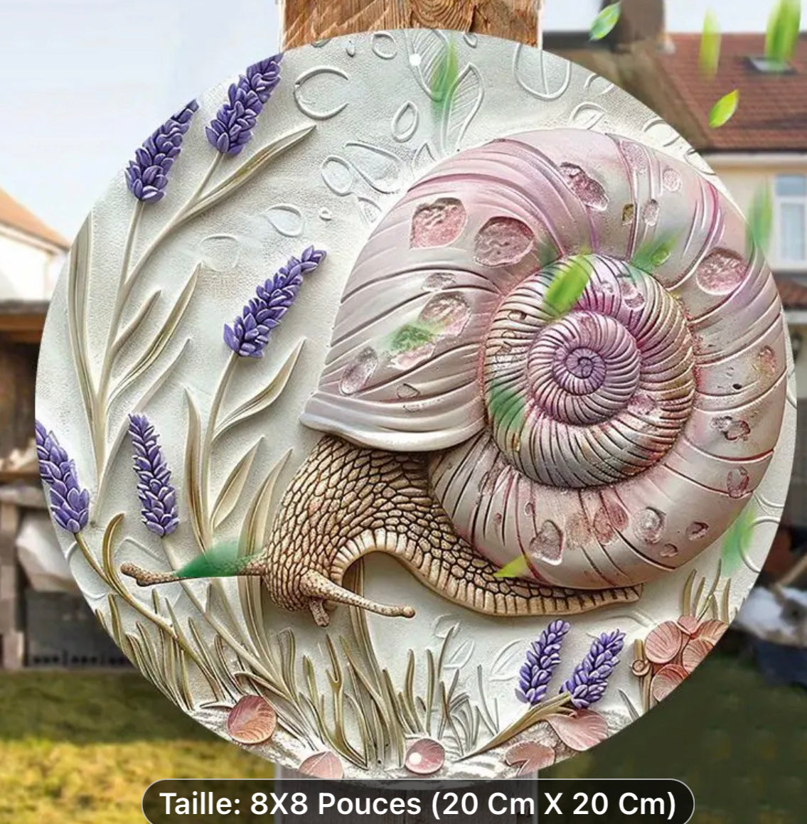 Декоративная круглая алюминиевая пластина модели Escargot на выбор.