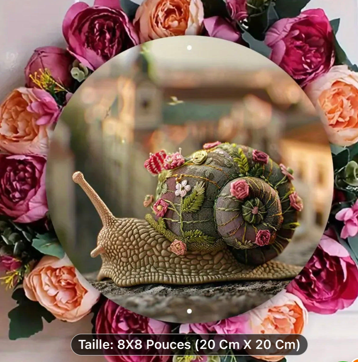 Декоративная круглая алюминиевая пластина модели Escargot на выбор.