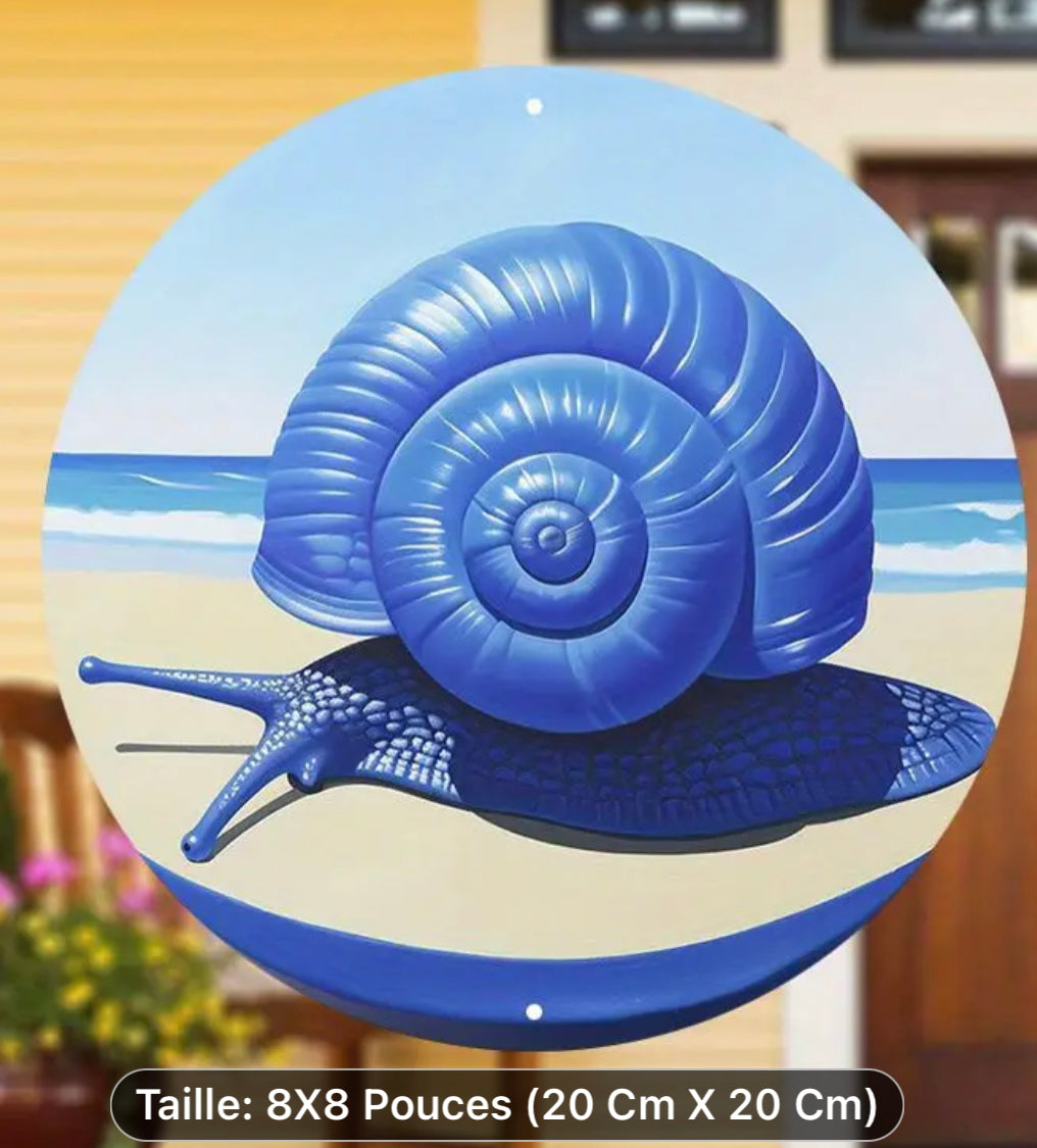Декоративная круглая алюминиевая пластина модели Escargot на выбор.
