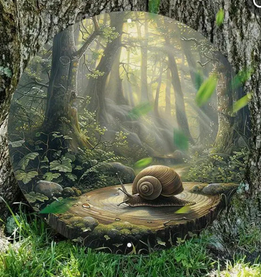 Декоративная круглая алюминиевая пластина модели Escargot на выбор.