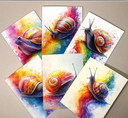 carte de voeux thème escargot