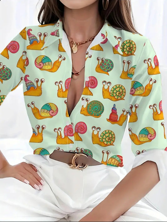 Chemise femme décor escargot