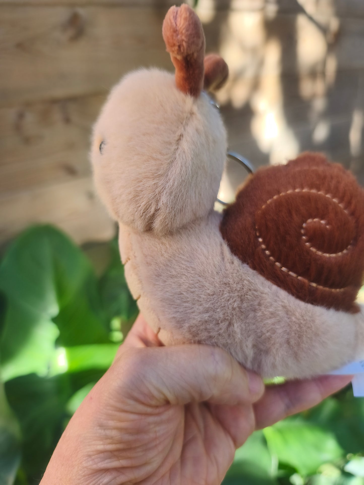 Peluche motif escargot porte clé