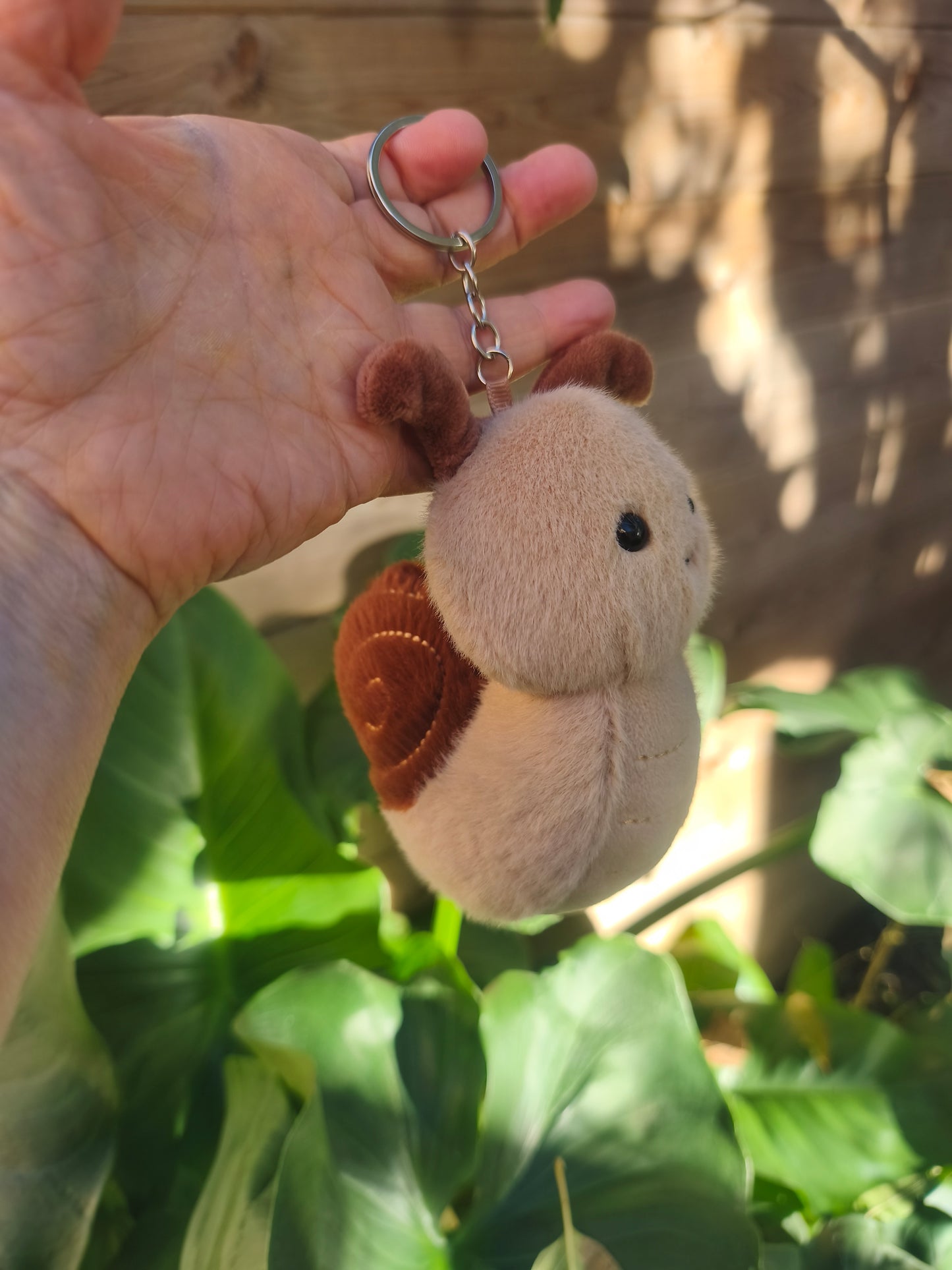 Peluche motif escargot porte clé