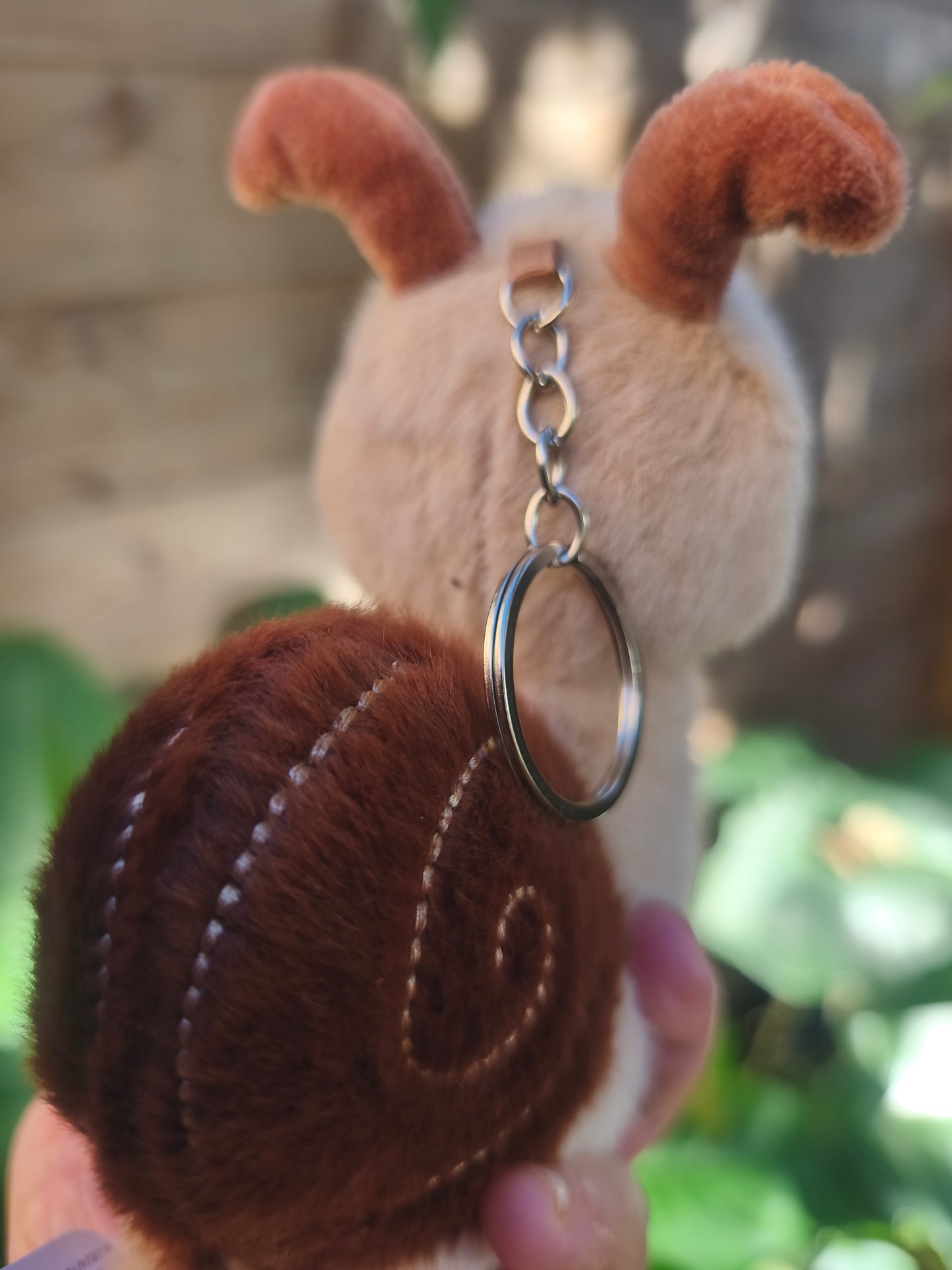 Peluche motif escargot porte clé