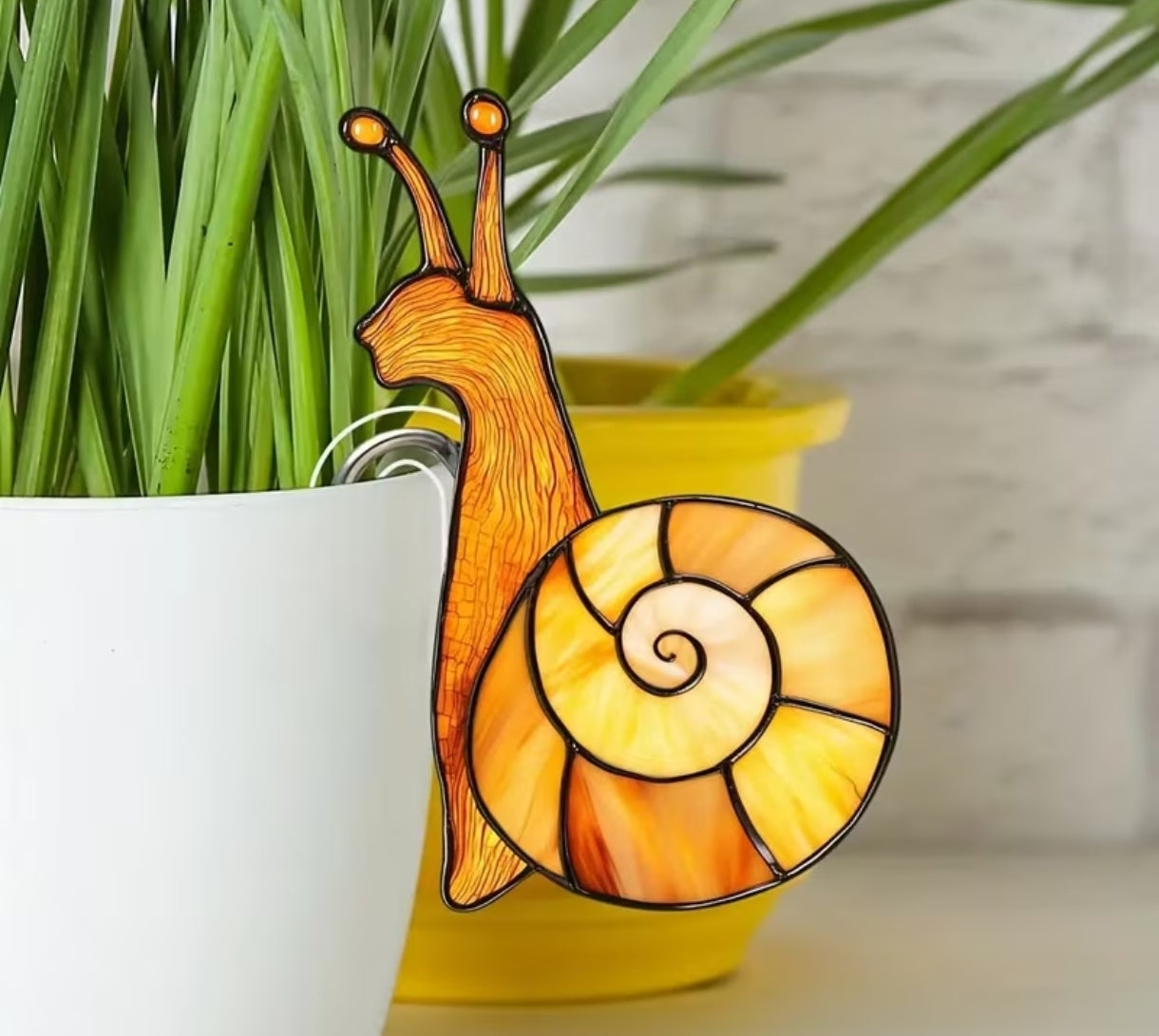 Décoration Escargot  pour  plante en pot